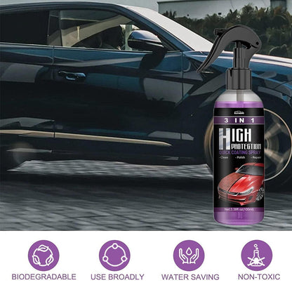 🚗✨ 3-in-1 Hydrophobic Nano Coating & Car Scratch Polish Spray – Pack of 2
