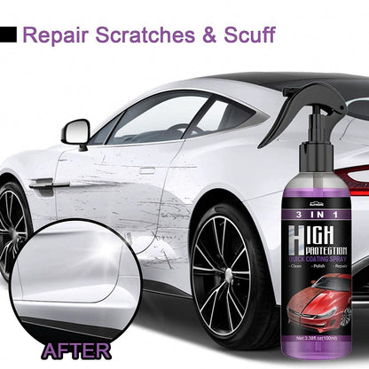 🚗✨ 3-in-1 Hydrophobic Nano Coating & Car Scratch Polish Spray – Pack of 2