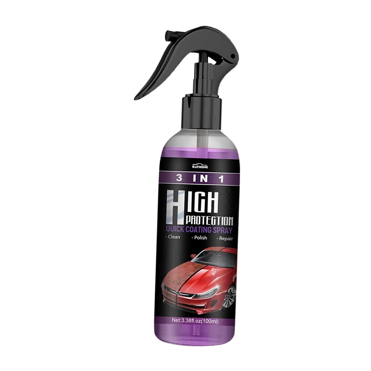 🚗✨ 3-in-1 Hydrophobic Nano Coating & Car Scratch Polish Spray – Pack of 2