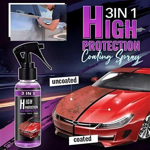 🚗✨ 3-in-1 Hydrophobic Nano Coating & Car Scratch Polish Spray – Pack of 2