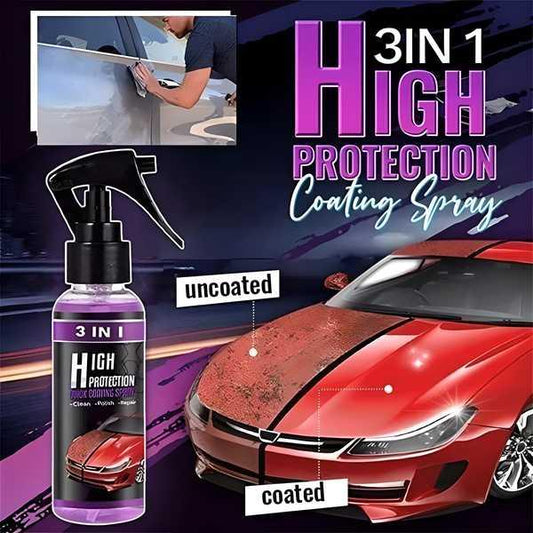 🚗✨ 3-in-1 Hydrophobic Nano Coating & Car Scratch Polish Spray – Pack of 2