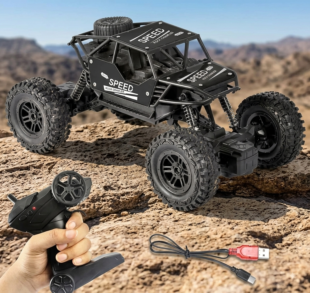 RC Rock Crawler Climbing Car – 2.4GHz Remote Control Off-Road Stunt Car