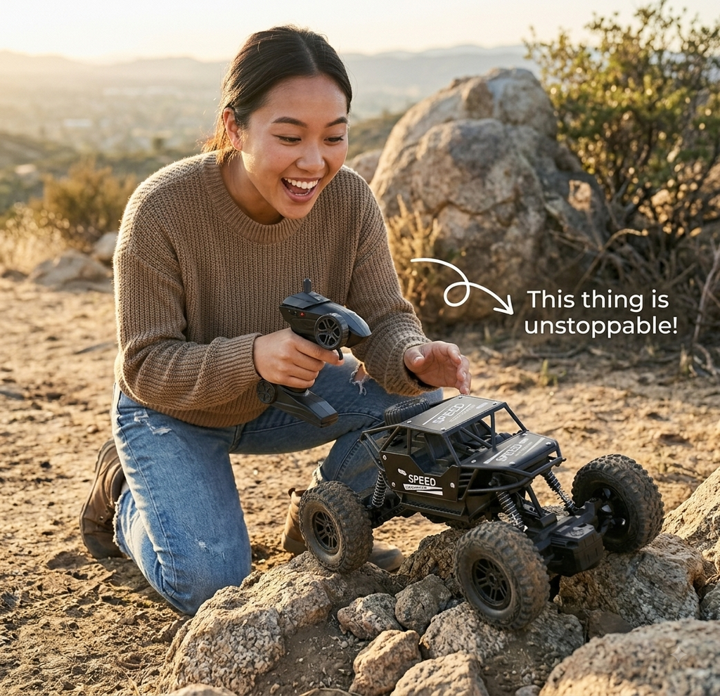 RC Rock Crawler Climbing Car – 2.4GHz Remote Control Off-Road Stunt Car