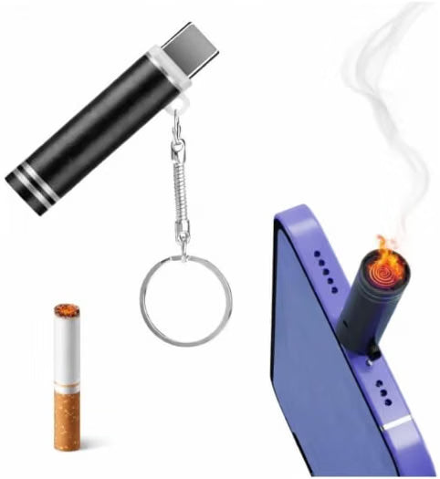 Electric Cigarette Lighter - Plug-in USB Pocket Portable Outdoor Mouth-Blow