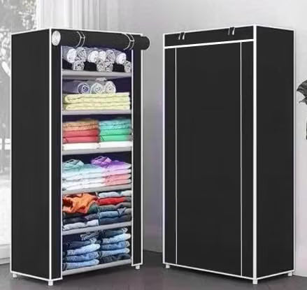 Foldable Cloth Organizer Wardrobe | Dustproof Storage Cabinet 👕👗