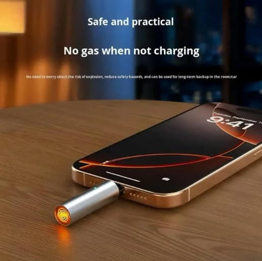 Electric Cigarette Lighter - Plug-in USB Pocket Portable Outdoor Mouth-Blow