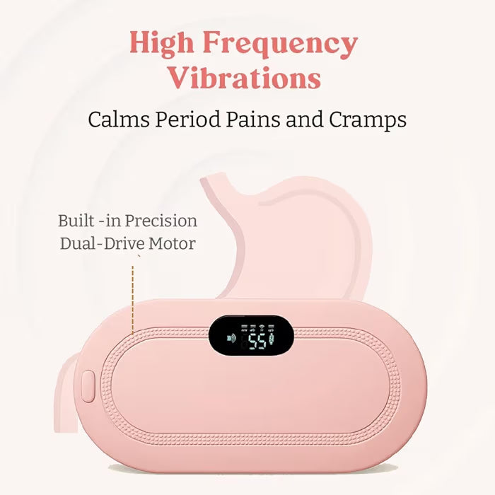 🌸🔥 Rechargeable Menstrual Heating Pad & Massage Belt 💆‍♀️💗