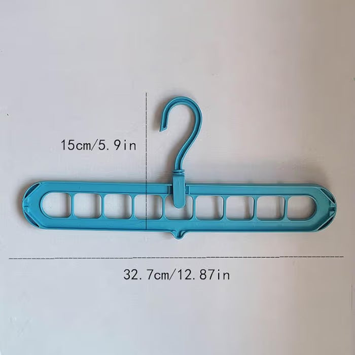 Foldable Magic Hanger – 9-Hole Space Saving Clothes Organizer  Multi-Layer Wardrobe Hanger pack of 3