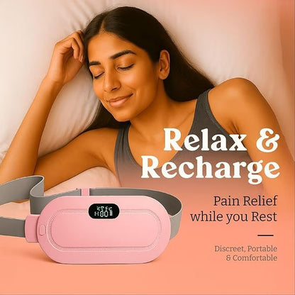🌸🔥 Rechargeable Menstrual Heating Pad & Massage Belt 💆‍♀️💗