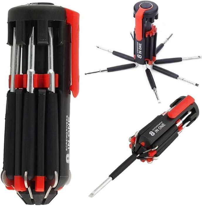 8 in 1 Screwdrivers with Worklight and Flashlight