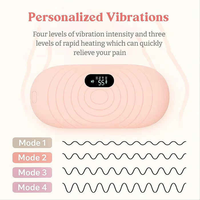 🌸🔥 Rechargeable Menstrual Heating Pad & Massage Belt 💆‍♀️💗