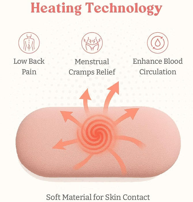 🌸🔥 Rechargeable Menstrual Heating Pad & Massage Belt 💆‍♀️💗