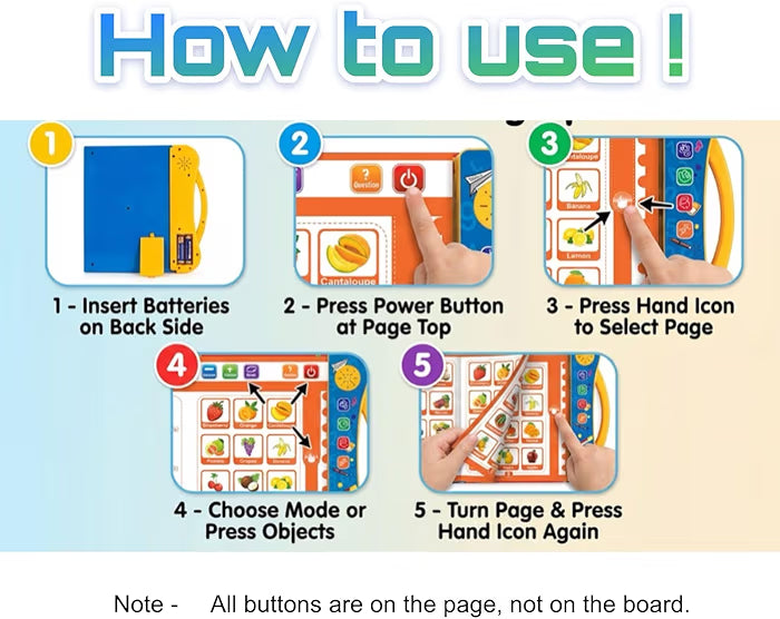 Interactive Talking Study Book for Kids  Phonics and Early Learning Toy