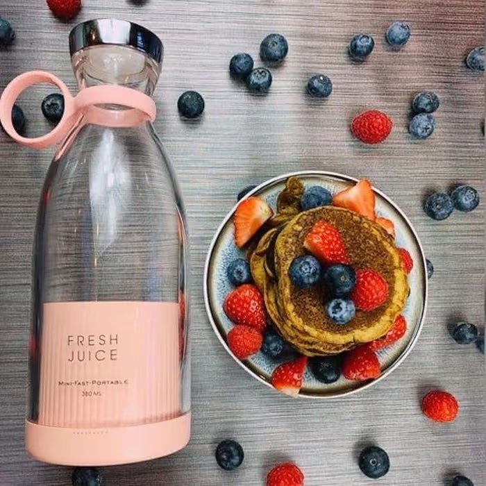 🍓 Portable USB Rechargeable Blender Bottle – Mini Juicer & Smoothie Maker 🥤✨