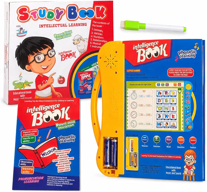Interactive Talking Study Book for Kids  Phonics and Early Learning Toy