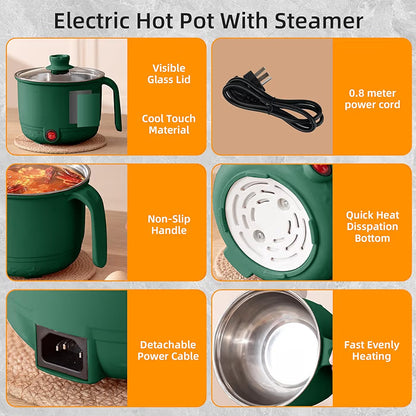 2-in-1 Electric Multi Cooker with Steamer