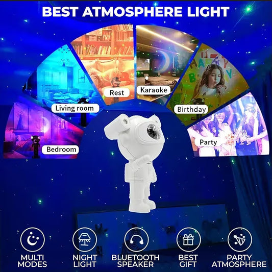 🚀 Astronaut Galaxy Projector 🌌✨ | Starry Night & Nebula Light