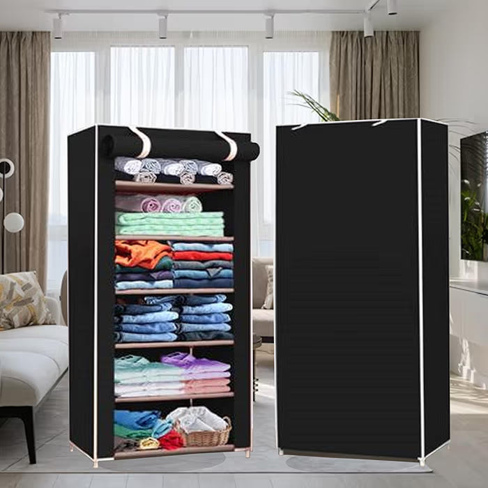 Foldable Cloth Organizer Wardrobe | Dustproof Storage Cabinet 👕👗