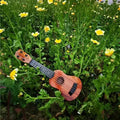 Mini Wooden Finish Plastic Guitar with 4 Strings