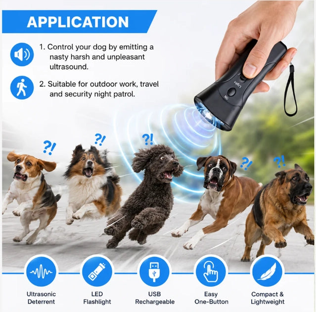 Ultrasonic Dog Chaser,Stop Animals Attacks Aggression (Pack of 1)